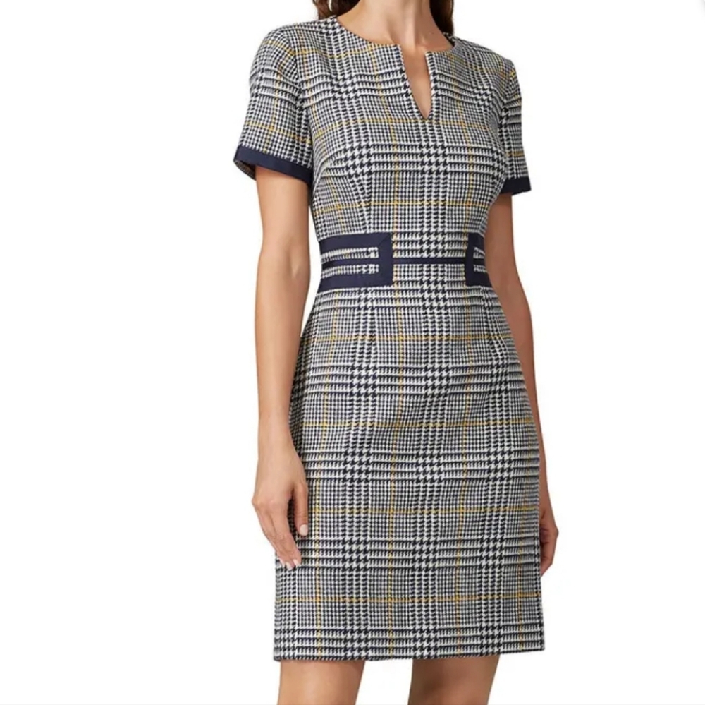 Boden Bridget Heritage British Tweed Wool Mini Dress Women's 6 Navy *Runs Small*